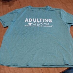 Teal Ladies Shirt with Fun Print
